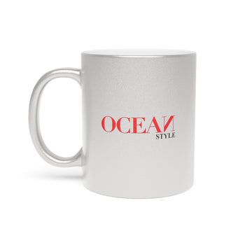 Elegant Metallic Mug – Ocean Style | Perfect for Coffee Lovers & Gifts