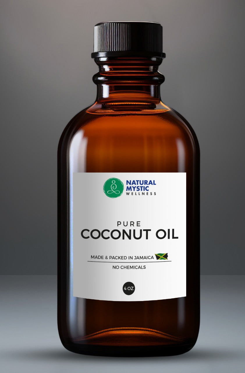 Natural Mystic Pure Coconut Oil bottle – cold-pressed 4 oz