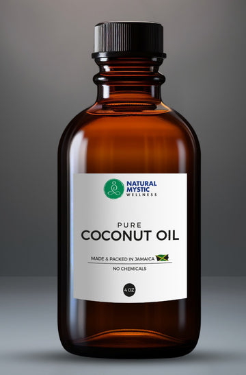 Natural Mystic Pure Coconut Oil bottle – cold-pressed 4 oz